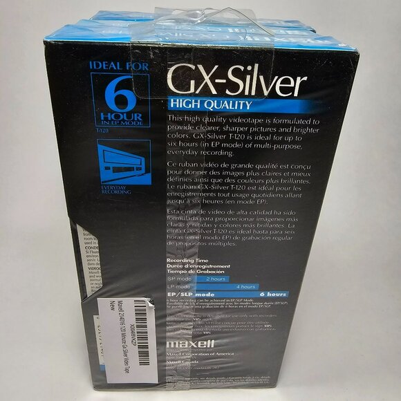 Maxell 3-pack GX-Silver T-120 6-Hour VHS High Quality VCR Video Cassette Tapes - Picture 2 of 2